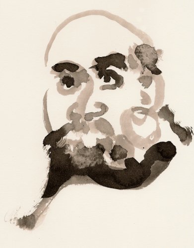 [Image: Bodhidharma, December 19, 2011, ink on paper]