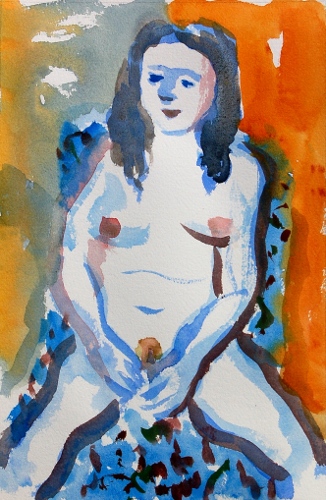 [Image: Katie 1, October 2011, watercolor, 11 1/8 x 7 1/2 inches]