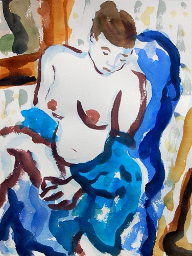 [Image: Katie 2, October 2011, watercolor, 17 x 13 inches]