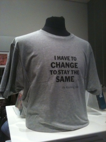 [Image: Gift shop outside of de Kooning exhibition, Museum of Modern Art, November 2011]