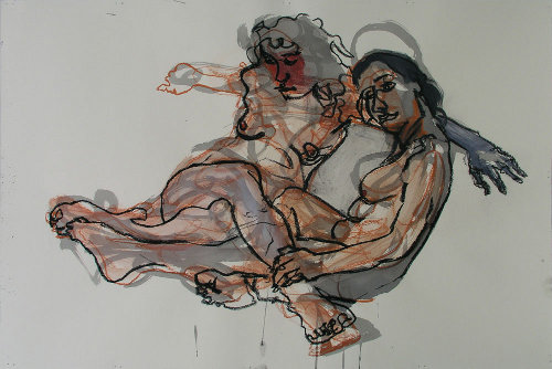 [Image: Drawing by Kerry Smith, March 17, 2012, ink and pastel on Arches paper, 24 x 36 inches]