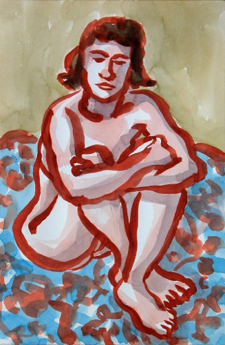 [Image: Lucy 2, July 9, 2012, watercolor, 12 1/2 x 8 1/2 inches]