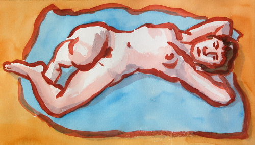 [Image: Lucy 3, July 9, 2012, watercolor, 10 x 16 1/2 inches]