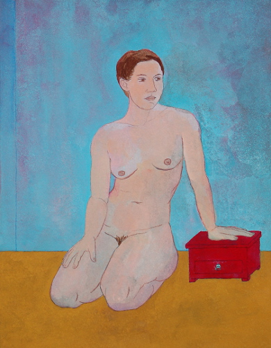 [Image: Red Box, 2012, gouache, 11 x 8 1/4 inches]