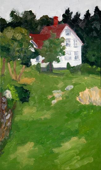 [Image: Heliker House, 2011, oil on canvas, 36 x 22 inches]