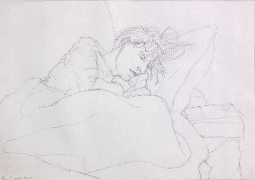 [Image: Study for Epic in Softcover, 8 3/4 x 12 inches, pencil on paper]