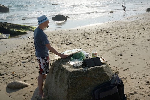 [Image: Watercolors on Gay Head, Martha's Vineyard, photo by ]