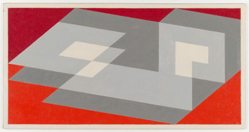 [Image: Josef Albers, Tenayuca, 1943, oil on Masonite, 22 ½ x 43 ½ inches. San Francisco Museum of Modern Art, Purchase with the aid of funds from Mr. and Mrs. Richard N. Holdman and Madeleine Haas Russel. © The Josef and Anni Albers Foundation/Artists Rights Society]